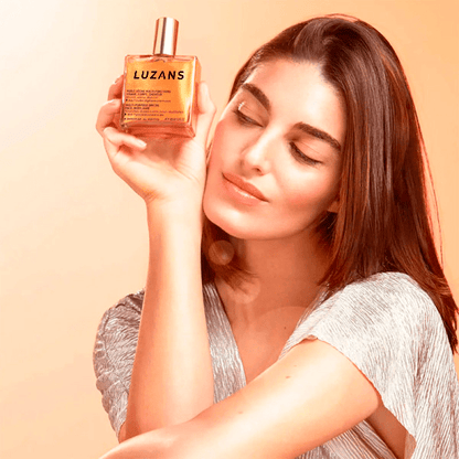 Aceite seco Dorado para rostro, cuerpo y cabello